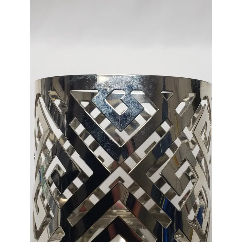 Yankee Silver Greek Island 7oz. Geometric Single Wick Candle Holder